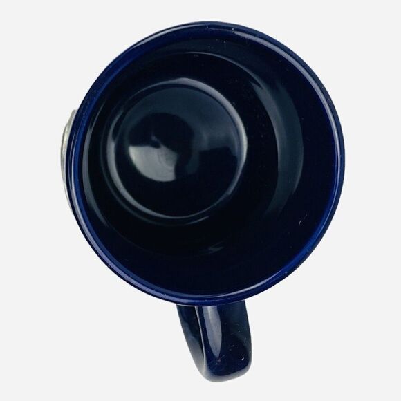 Vintage Linyi Momma Coffee Mug Pewter Metal Plaque Blue Marble Look Gift Mom - Picture 6 of 8